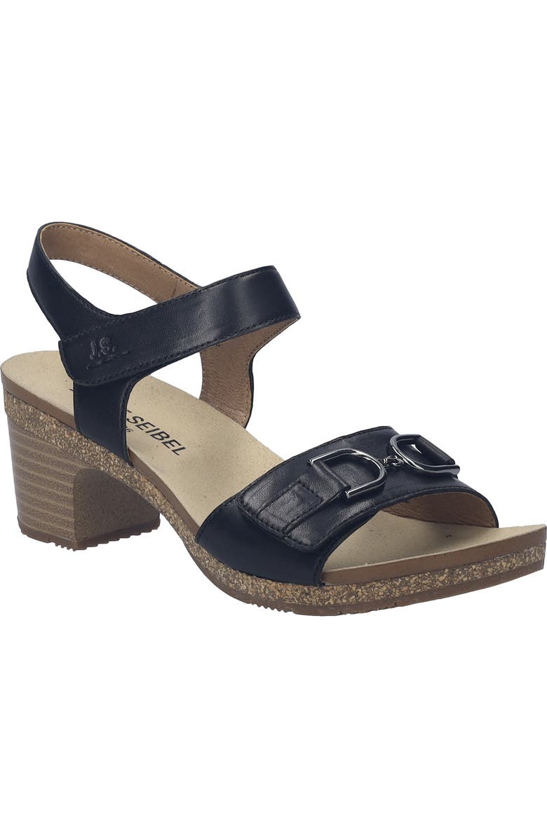 Josef Seibel Grace Ankle Strap Sandal, Main, color, Black