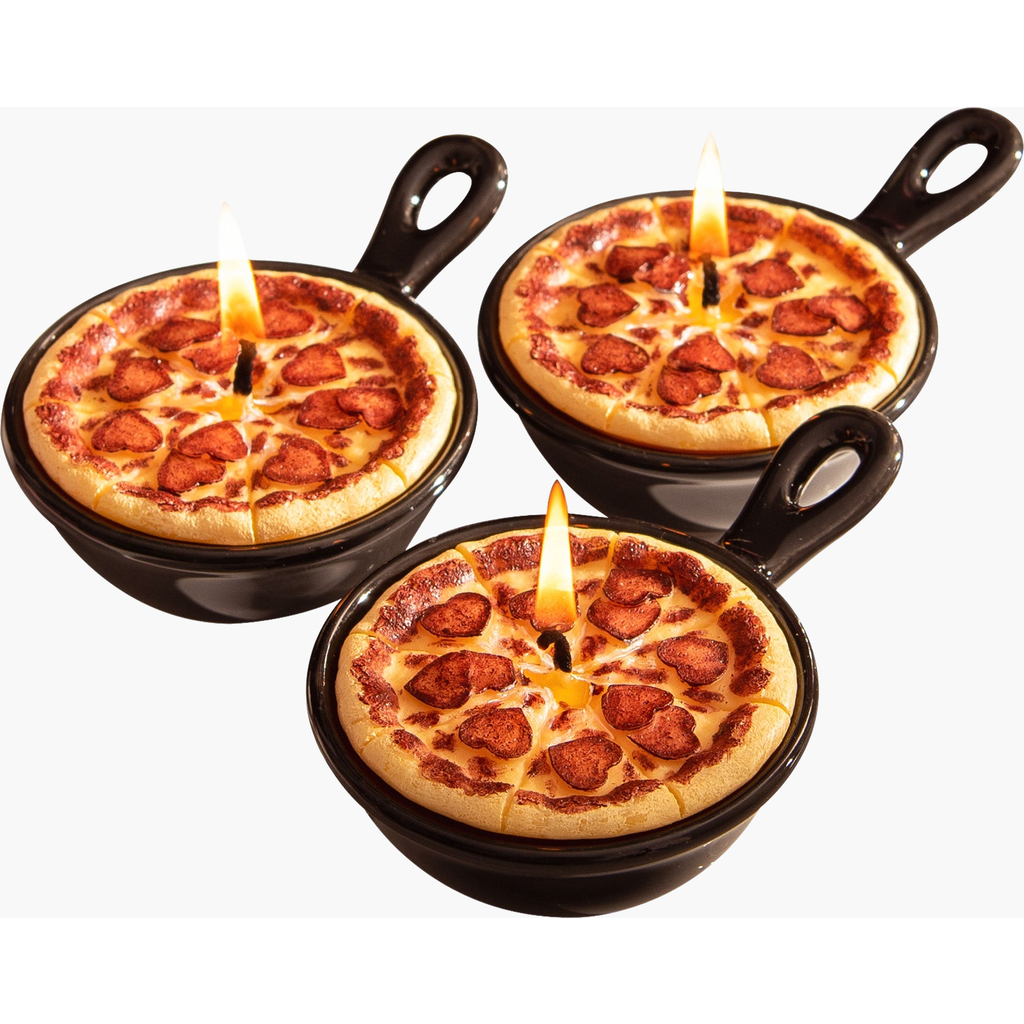 Southlake Gifts Heart Pepperoni Mini Pizza Candle Trio In Multi