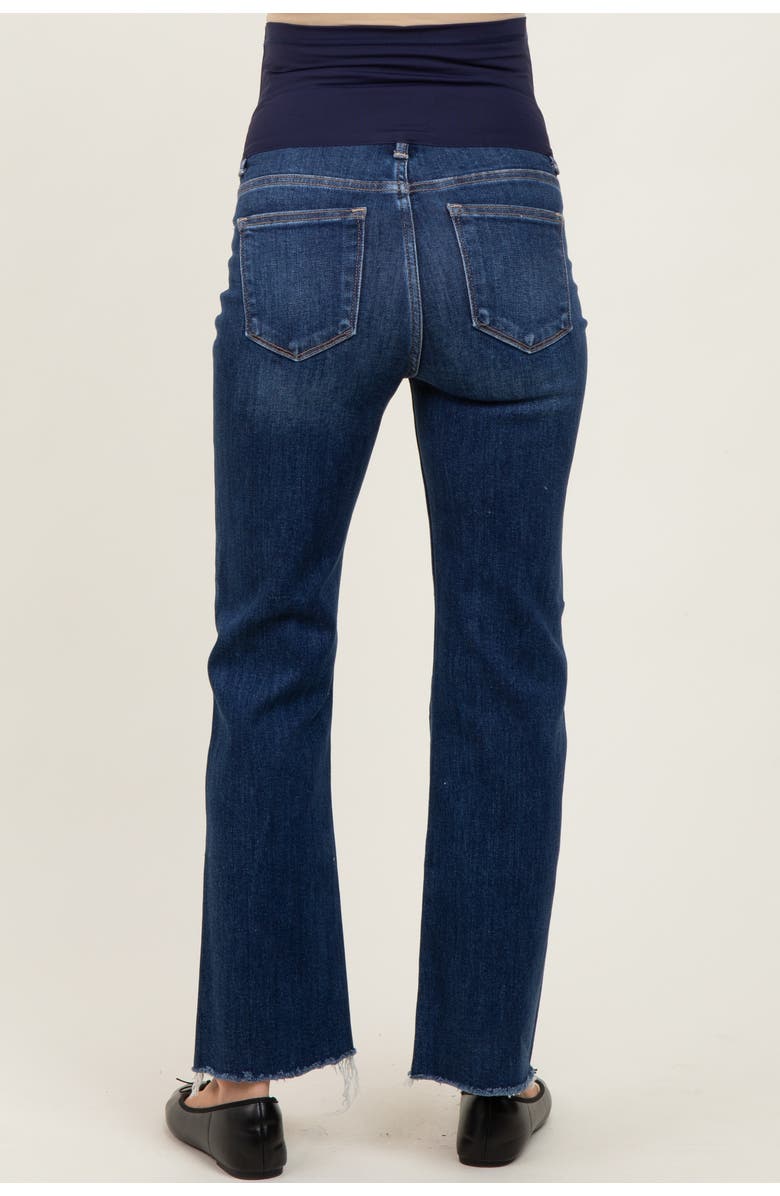 PinkBlush High Rise Crop Straight Raw Cut Hem Maternity Jeans, Alternate, color, 