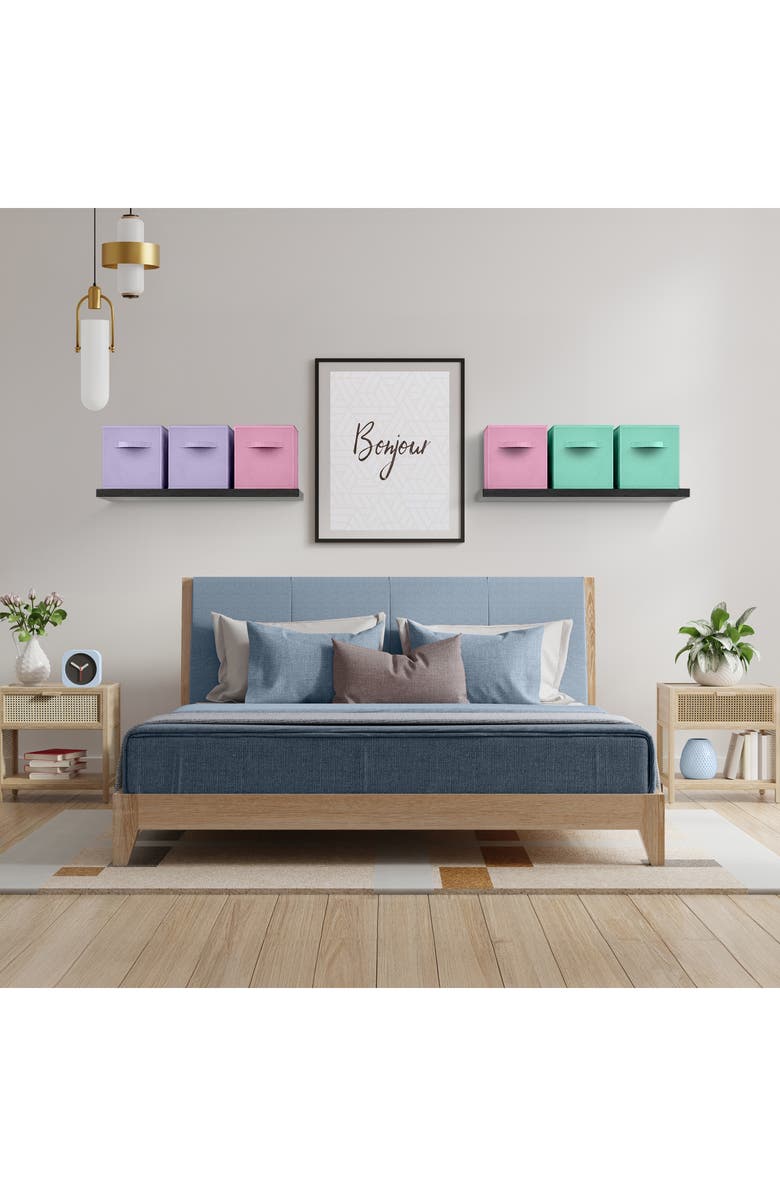 SORBUS Assorted 6-Pack Collapsible Storage Cubes, Alternate, color, Pastel Pink Purple Teal