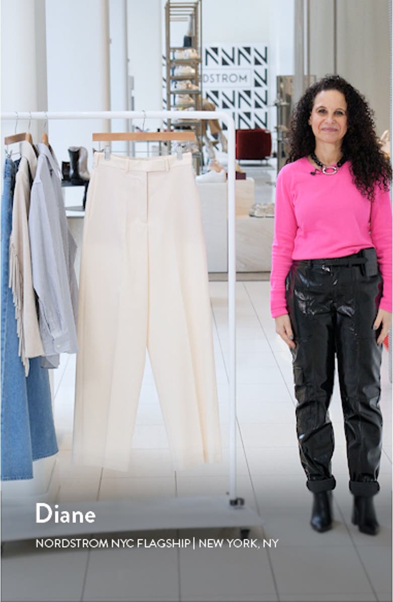 Virgin Wool Wide Leg Pants, sales video thumbnail