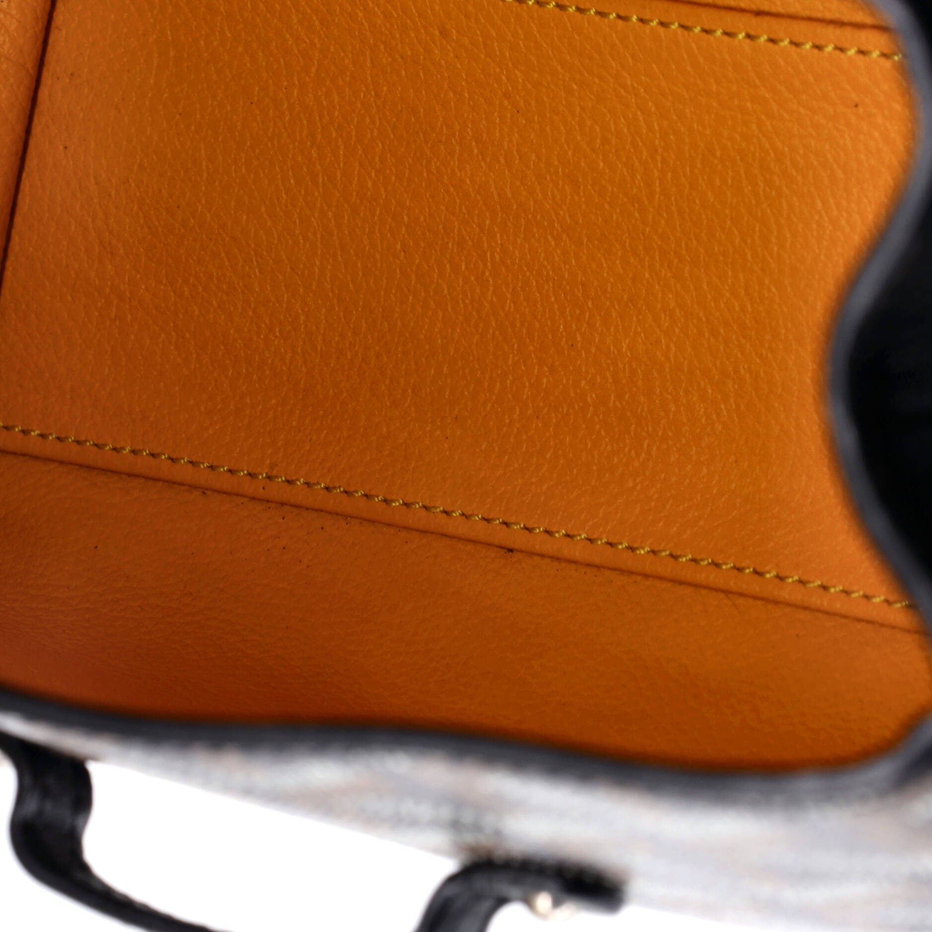 Pre-Owned Goyard Saigon Top Handle Bag Coated Canvas with Leather Mini, Alternate, color, Black