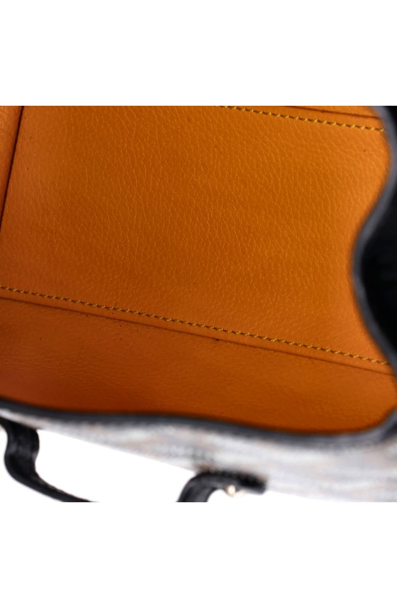 Pre-Owned Goyard Saigon Top Handle Bag Coated Canvas with Leather Mini, Alternate, color, Black