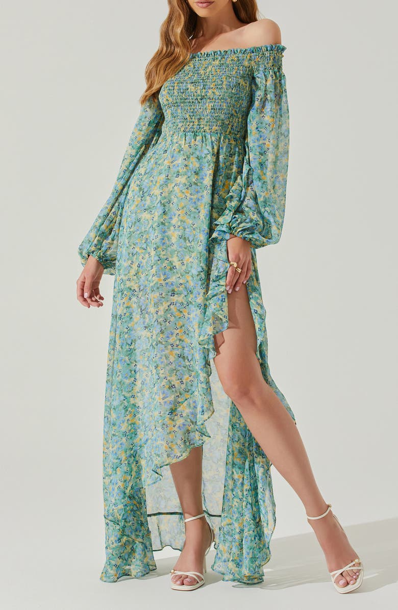 ASTR the Label Katlynne Off-the-Shoulder Dress, Main, color, 