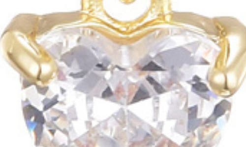 Adornia Heart Shape Cz Drop Earrings In Gold