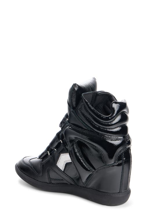 Isabel Marant Bekett Festive Hidden Wedge High Top Sneaker In Black