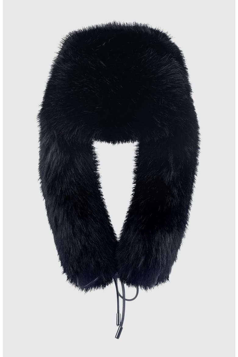 Fur-Free Fox (Faux Fur) Trapper Hat, Alternate, color, BLACK