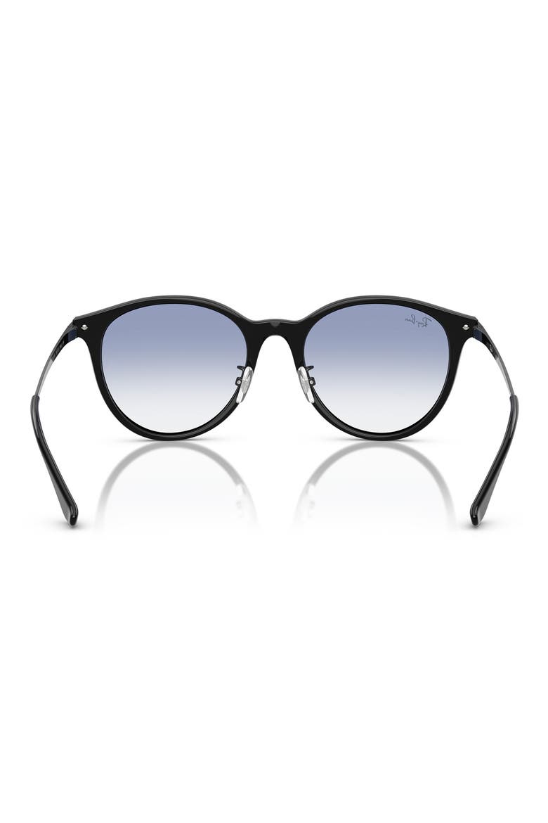 55mm Gradient Round Sunglasses, Alternate, color, BLACK