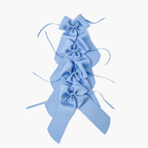 Blue Grosgrain Bows (Set of 4)
