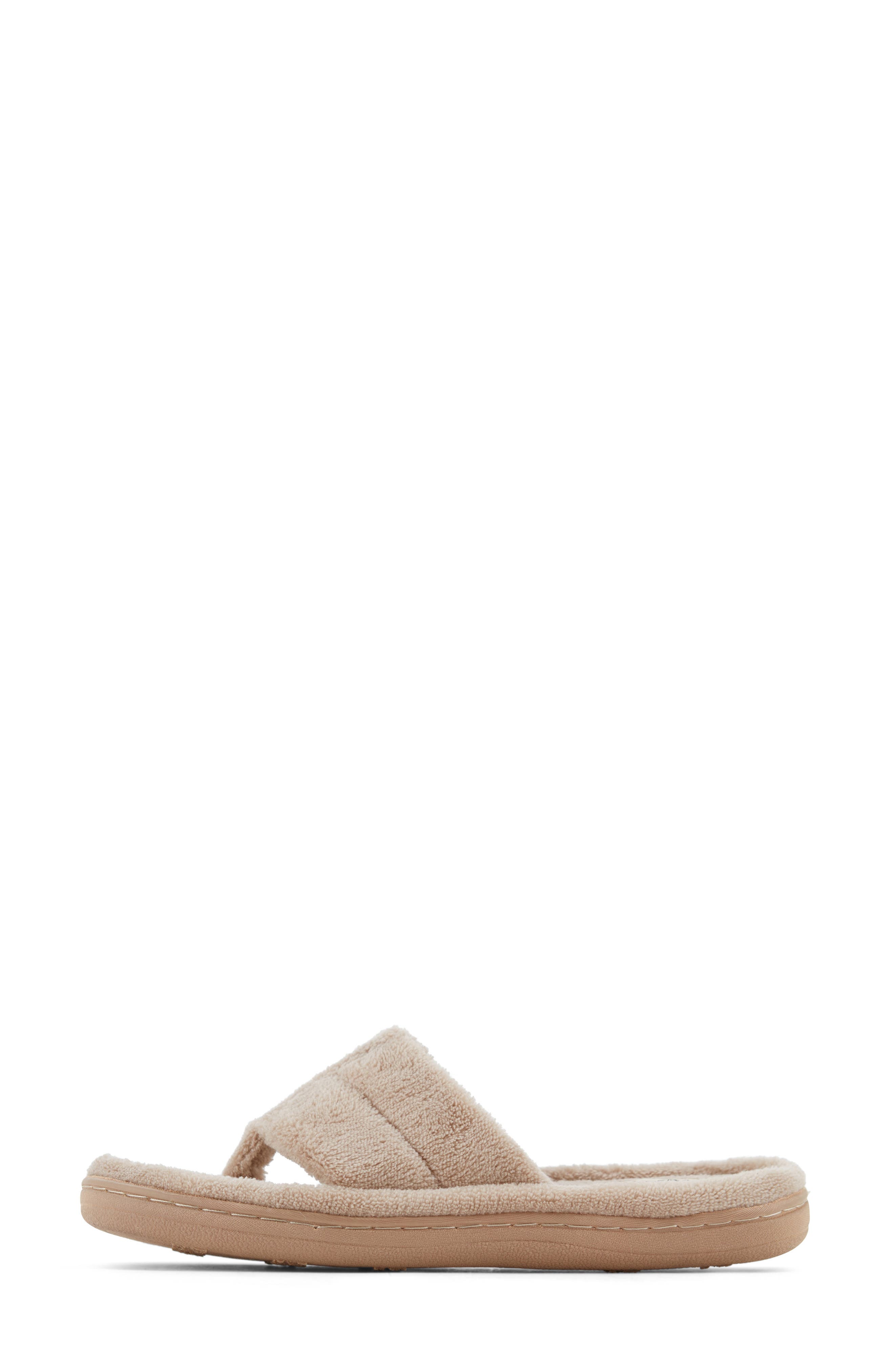 French Terry Flip Flop, Alternate, color, TAUPE