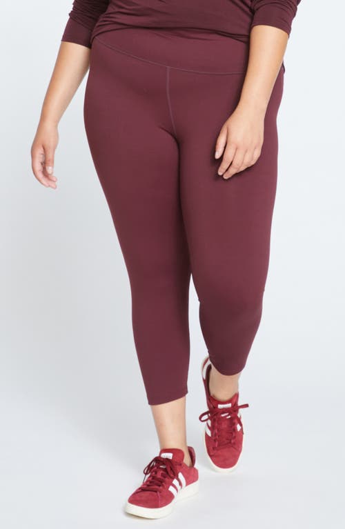 Universal Standard Next To Naked Crop Leggings In Black Cherry