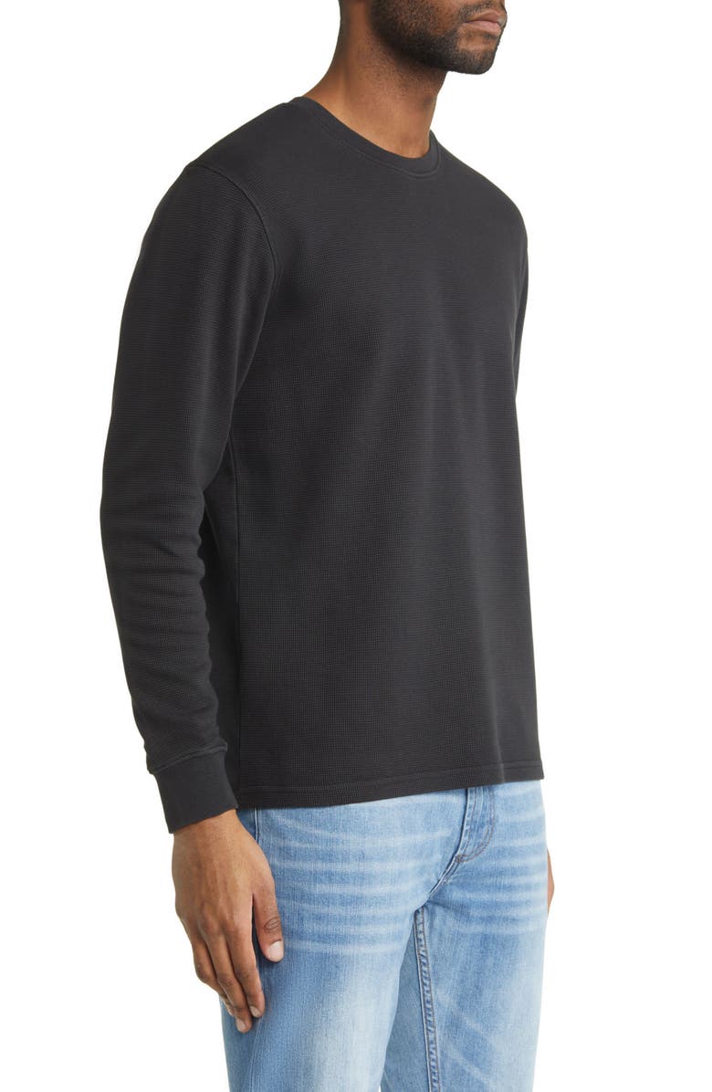 The Normal Brand Vintage Wash Thermal Long Sleeve T-Shirt, Alternate, color, Black