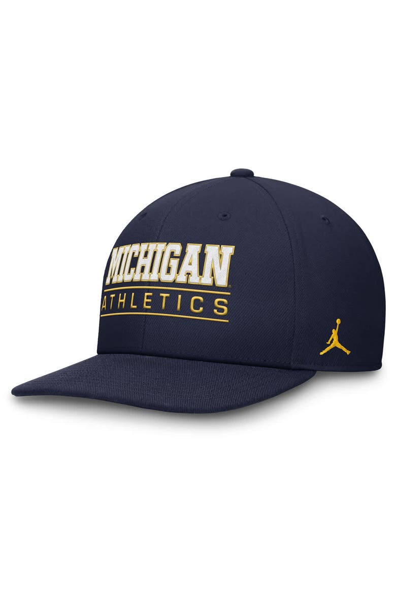 Jordan Brand Men's Jordan Brand  Navy Michigan Wolverines Athletics Pro Adjustable Hat, Alternate, color, Navy