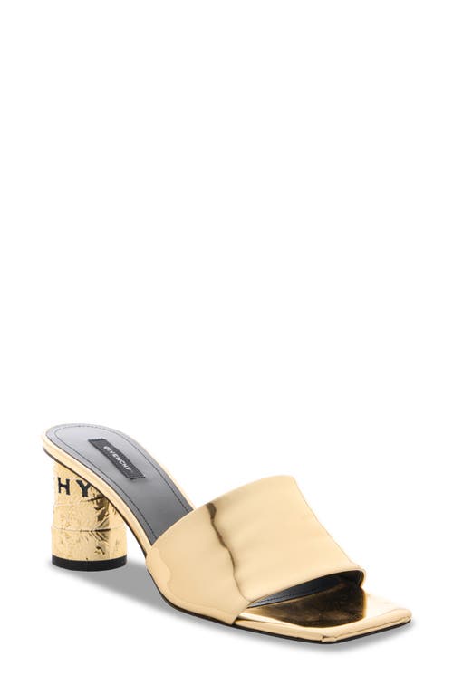 Givenchy Logo Heel Sandal In Gold