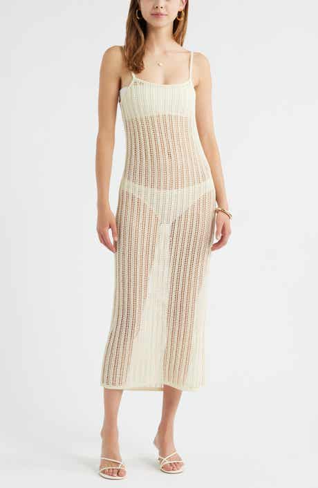 Open Edit Open Stitch Cotton Blend Sweater Dress