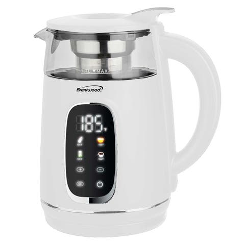 1.7L 1100W 360 Cordless Digital Glass Electric Kettle