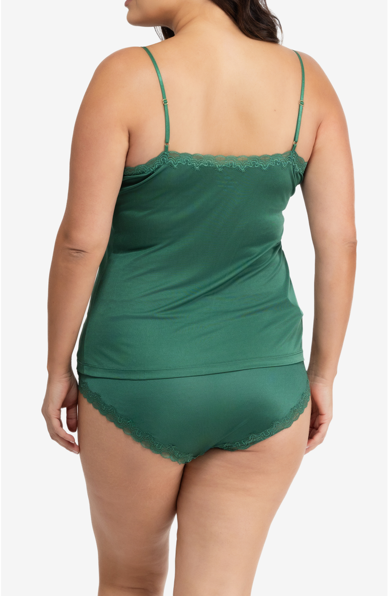 Uwila Warrior Soft Silk Lace Trim Camsiole, Alternate, color, Smoke Pine