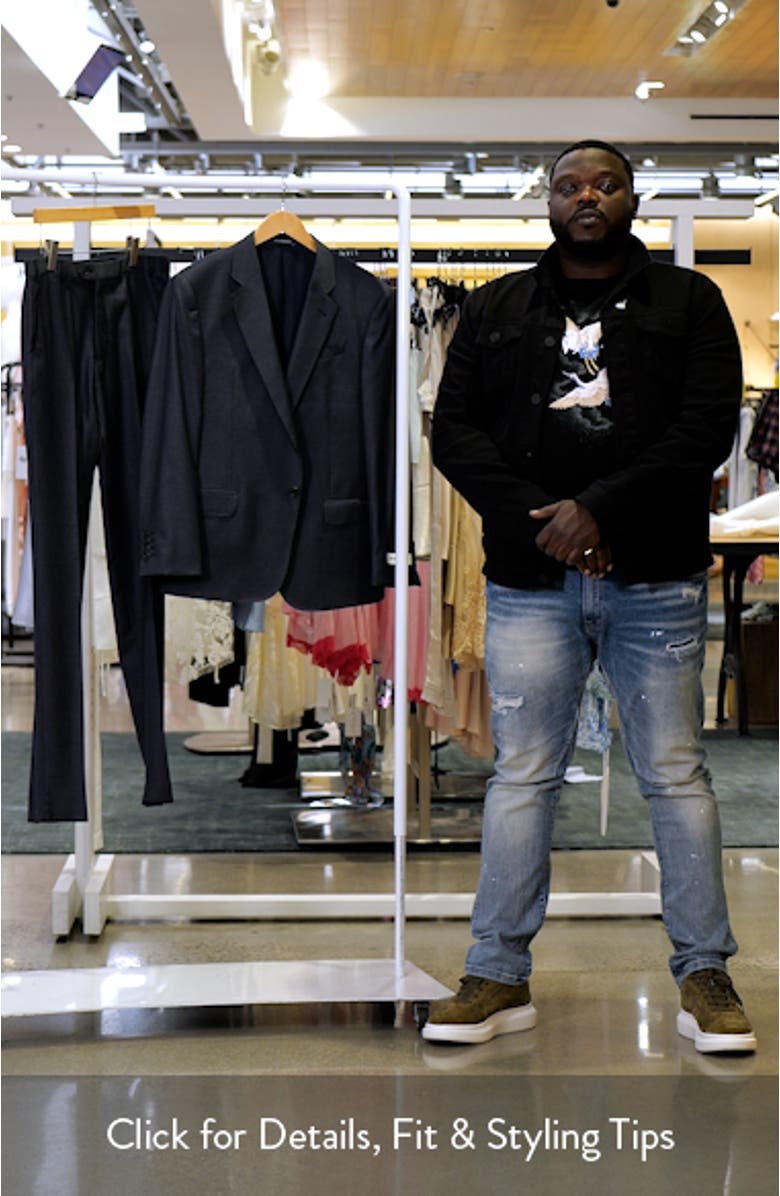 G-Line Grey Microcheck Wool Suit, sales video thumbnail