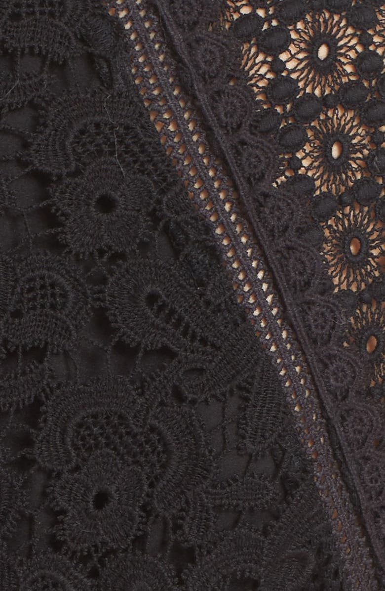 Rebecca Taylor Mix Lace A-Line Dress, Alternate, color,