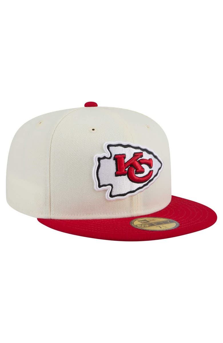New Era Men's New Era White/Red Kansas City Chiefs Main 59FIFTY Fitted Hat, Alternate, color, White