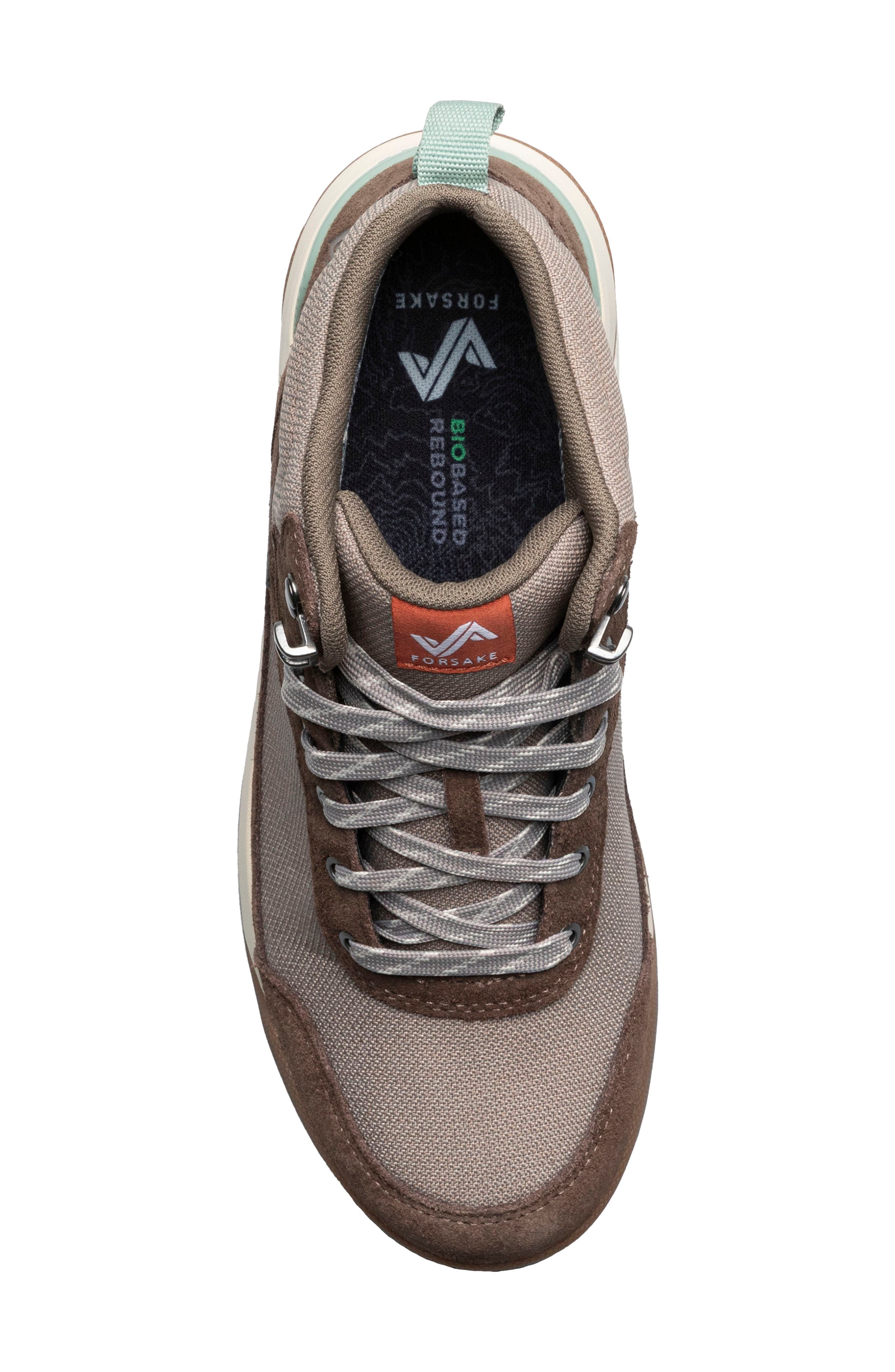 Forsake Fifteen Mid Waterproof Hiking Shoe, Alternate, color, Raisin