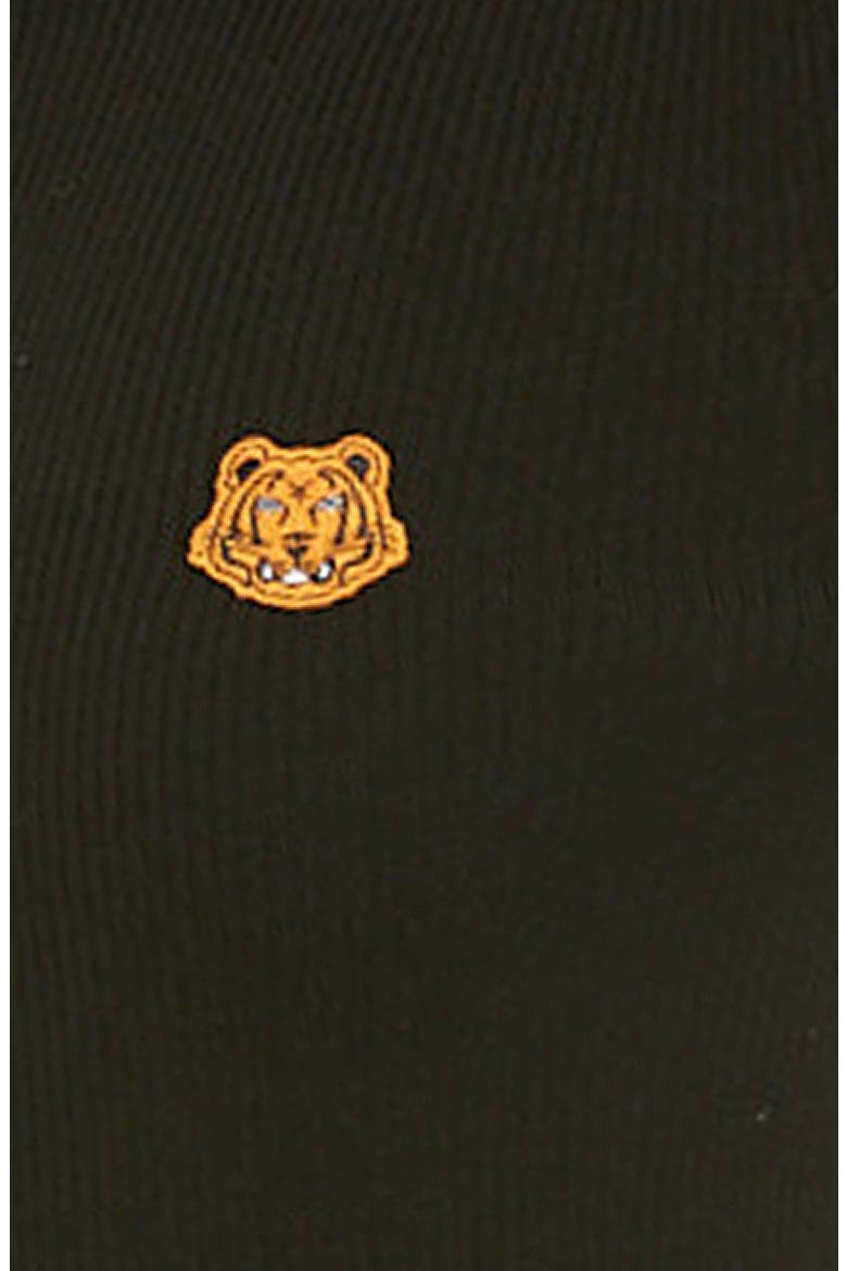 Tiger Crest Rib Merino Wool Turtleneck Sweater, Alternate, color, BLACK