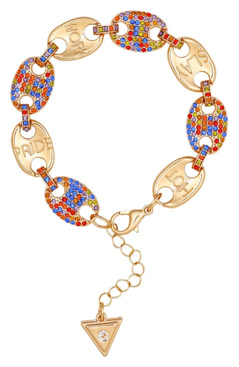 Crystal Mariner Chain Bracelet