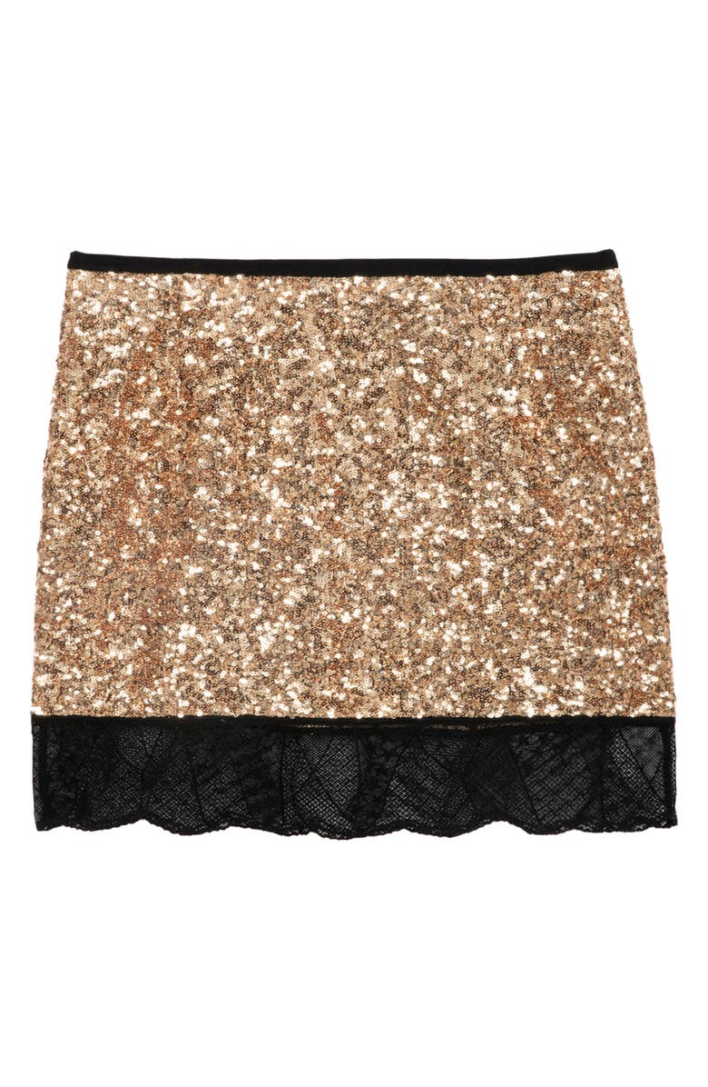 Zadig & Voltaire Justicias Sequin Miniskirt, Alternate, color, 