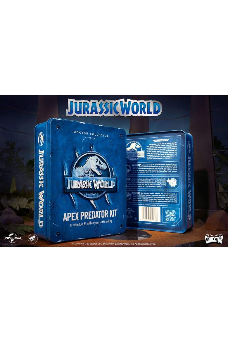 Jurassic World Apex Predator Kit Collectible Tin Kit, Alternate, color, Multicolored