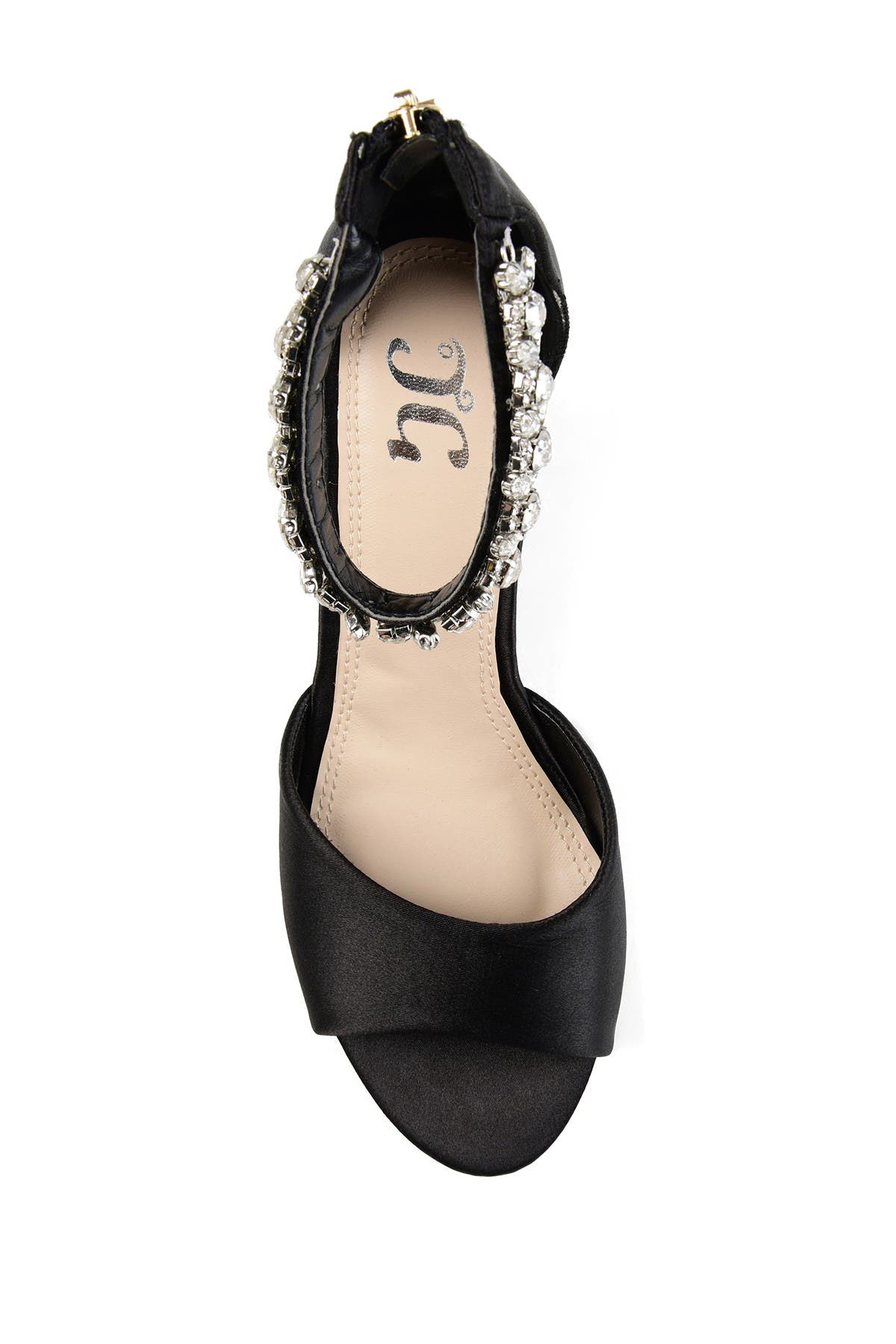 Journee Collection JOURNEE Connor Embellished Strap Wedge Sandal, Alternate, color, Black