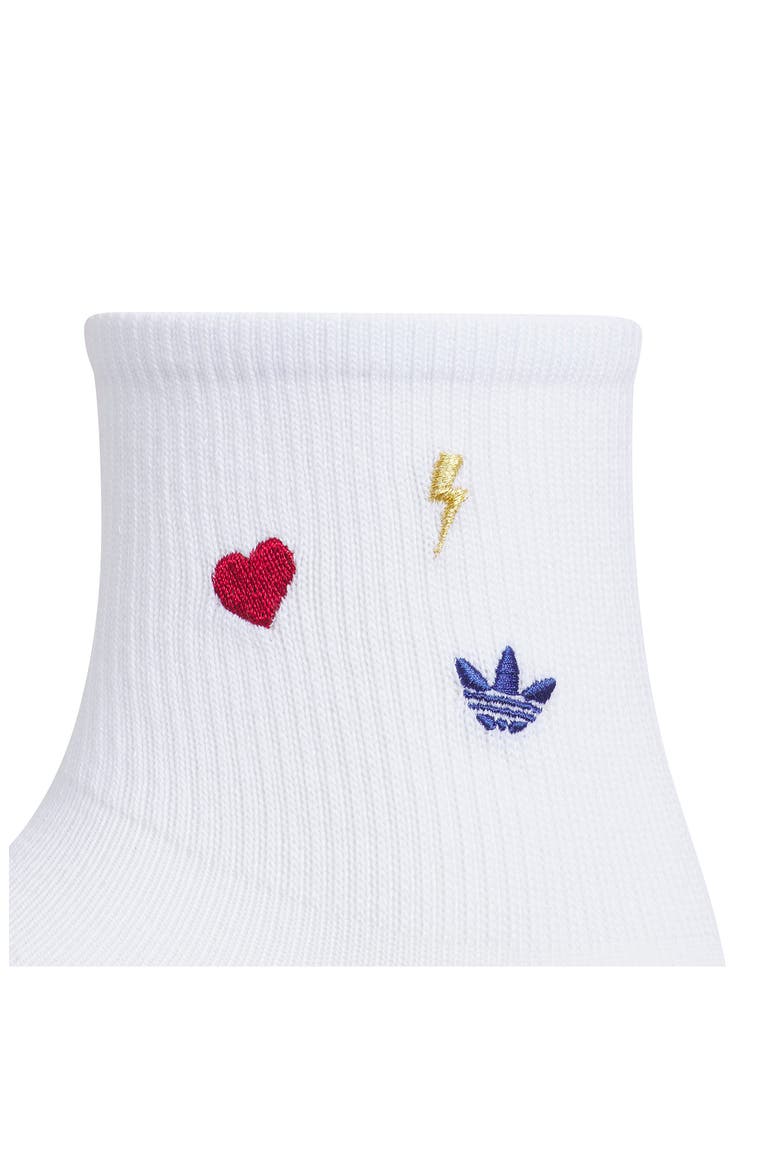 Gender Inclusive Assorted 3- Pack Icons Quarter Socks, Alternate, color, WHITE/ BLUE/ VICTORY RED