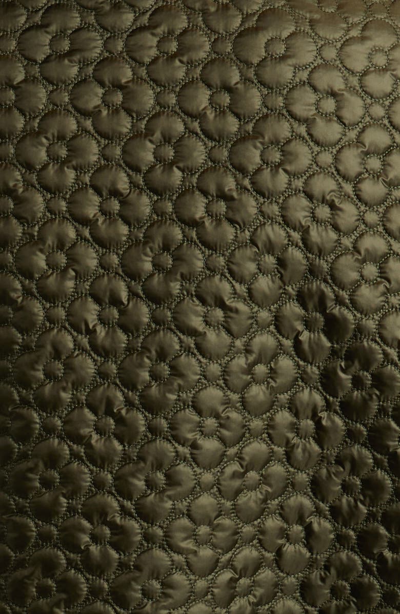 Moncler Flower Quilted Short Sleeve Jacket, Alternate, color, Deep Depths