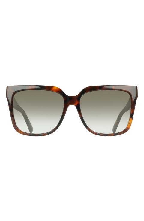 58mm Rectangular Sunglasses