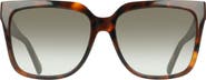 FERRAGAMO 58mm Rectangular Sunglasses