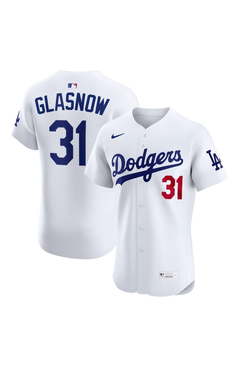 Nike Men's Nike Tyler Glasnow White Los Angeles Dodgers Home Elite Jersey, Main, color, 