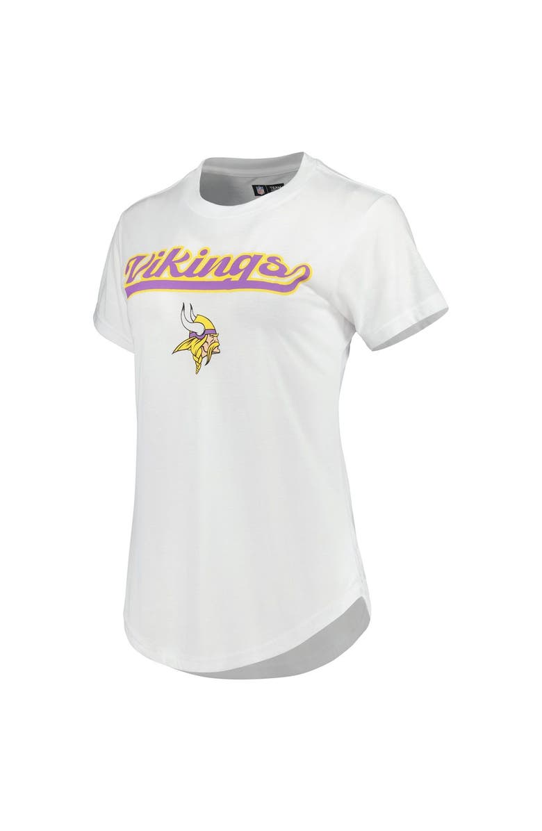 CONCEPTS SPORT Women's Concepts Sport White/Charcoal Minnesota Vikings Sonata T-Shirt & Leggings Sleep Set, Alternate, color, White