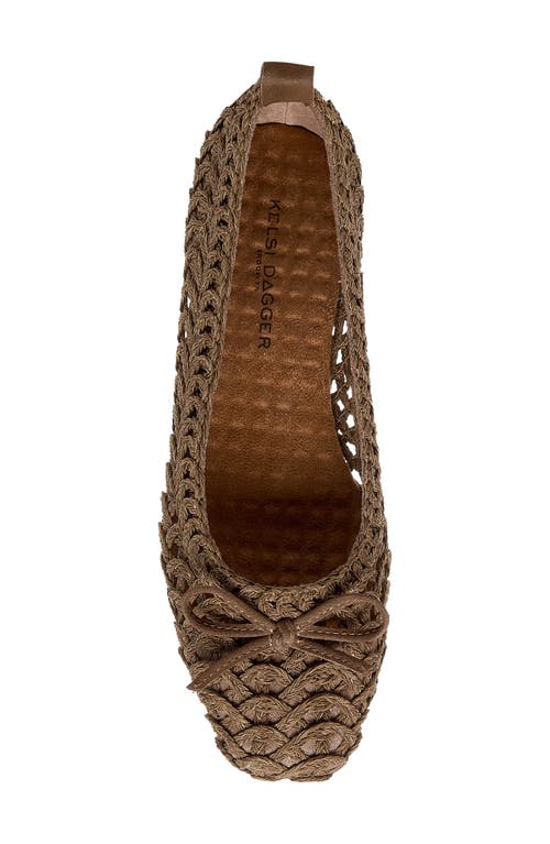 Kelsi Dagger Brooklyn Frankie Crochet Ballet Flat In Armadillo