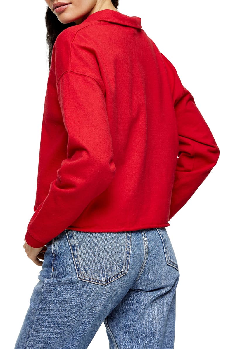 Topshop New York Rugby Top, Alternate, color, 