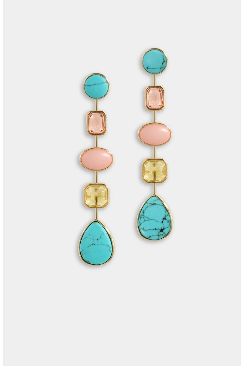 Naomie Convertible Statement Earrings, Main, color, Turquoise and pastel colors