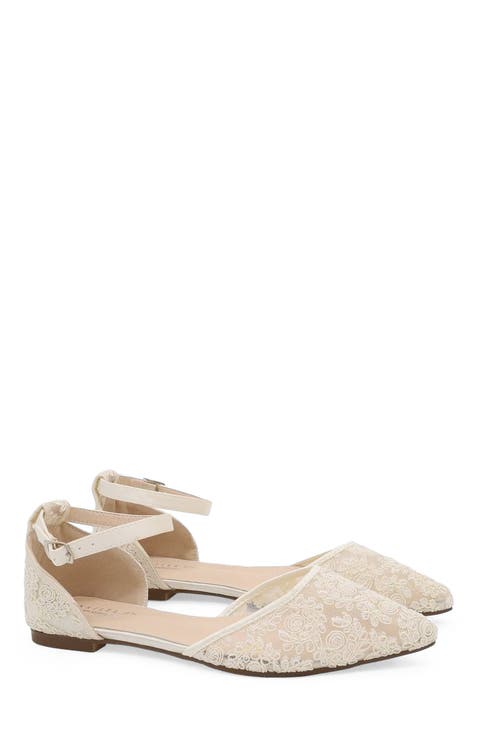 Twila Crochet Lace Pointed Toe Flats