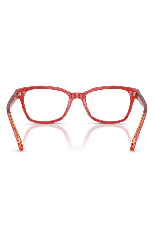 Ray Ban Ray-ban Kids' 46mm Rectangular Optical Glasses In Red Red