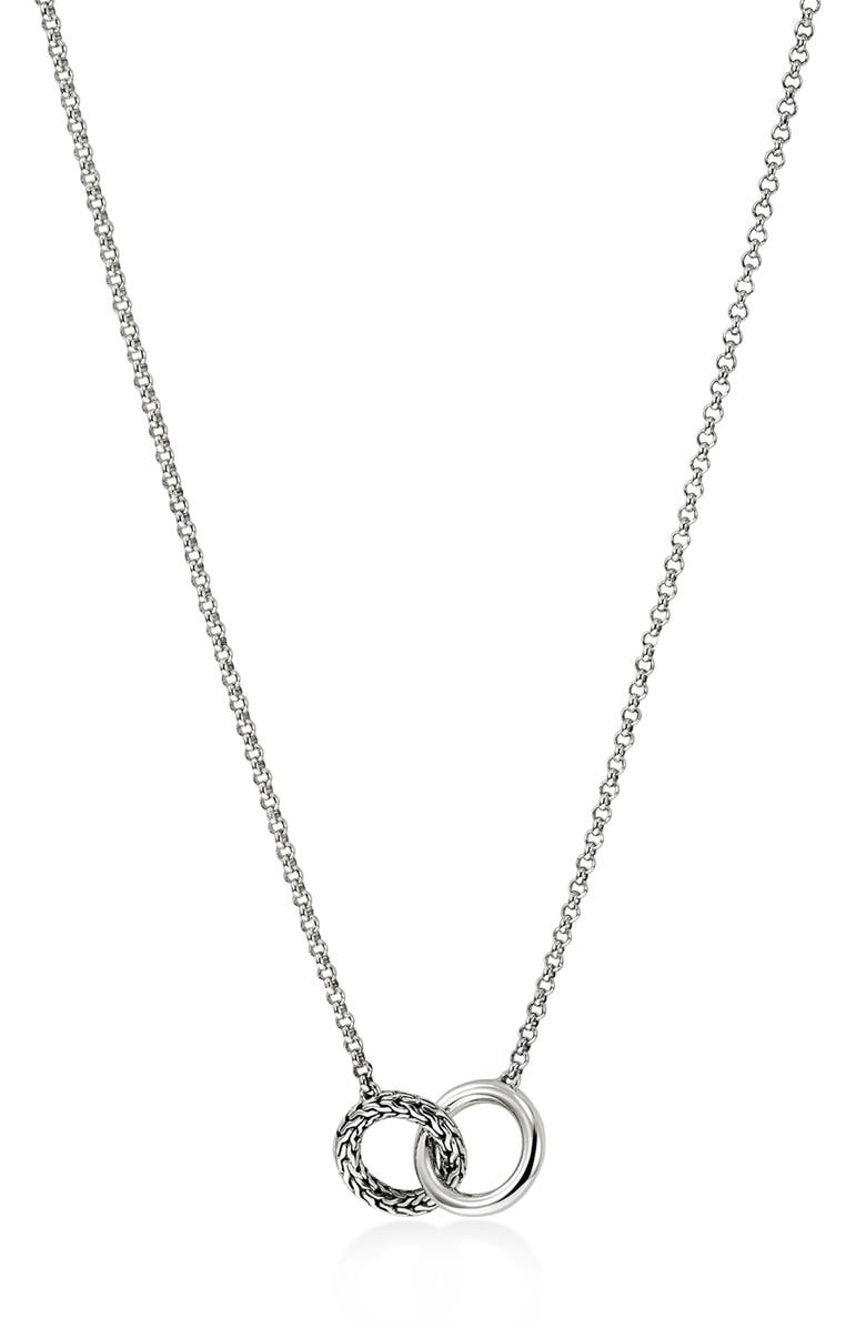 John Hardy JH Essential Linked Necklace, Gold, Sterling Silver, Main, color, Silver