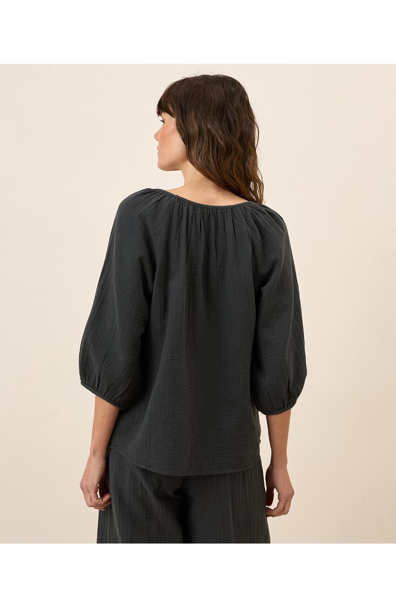 Pact Organic Cotton Coastal Double Gauze Scoop Neck Top, Alternate, color, 