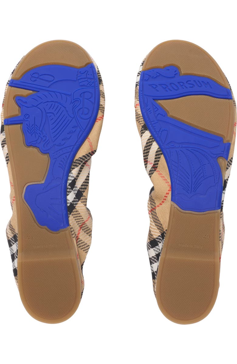 Burberry Check Fawn Ballerinas, Alternate, color, Sand Beige