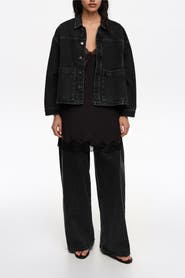 BIMBA Y LOLA A-line Washed Denim Jacket