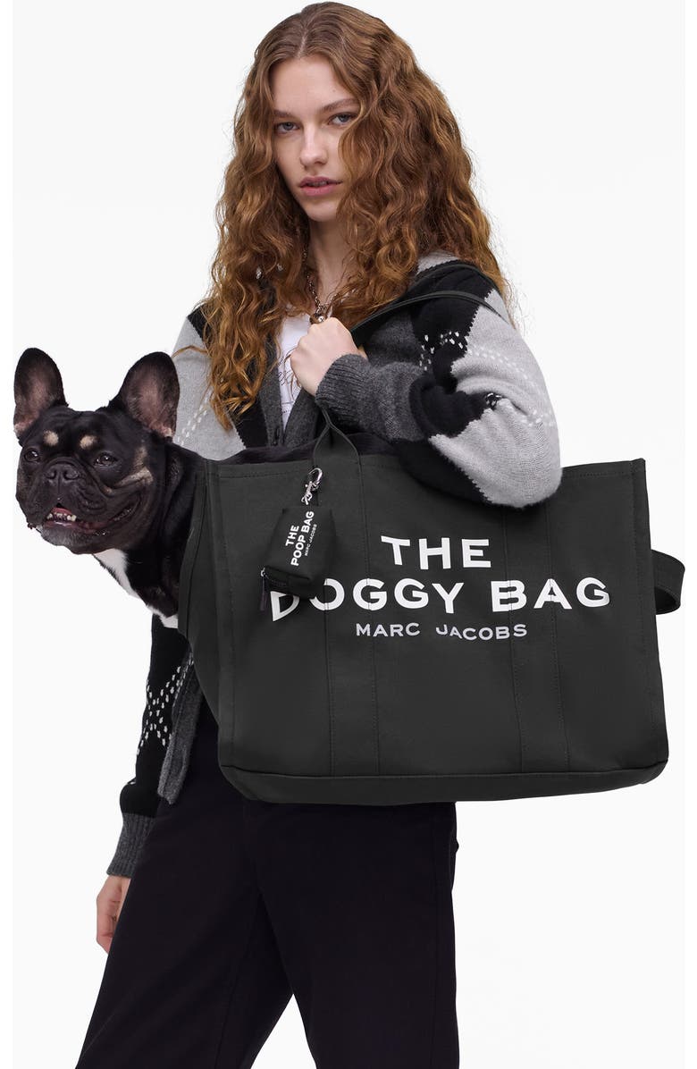 Marc Jacobs The Doggy Cotton Canvas Tote, Alternate, color, Black