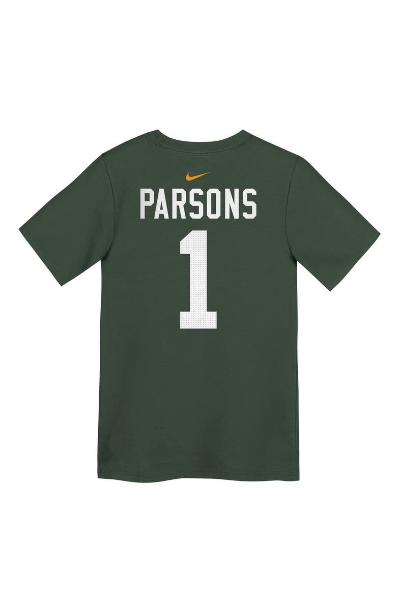 Nike Preschool Nike Micah Parsons Green Green Bay Packers Name & Number T-Shirt, Alternate, color, Green