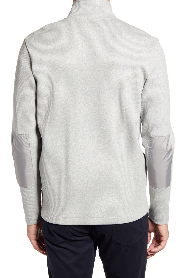 Hvar Zip Through Cotton Blend Sweater, Alternate, color, GREY MARL