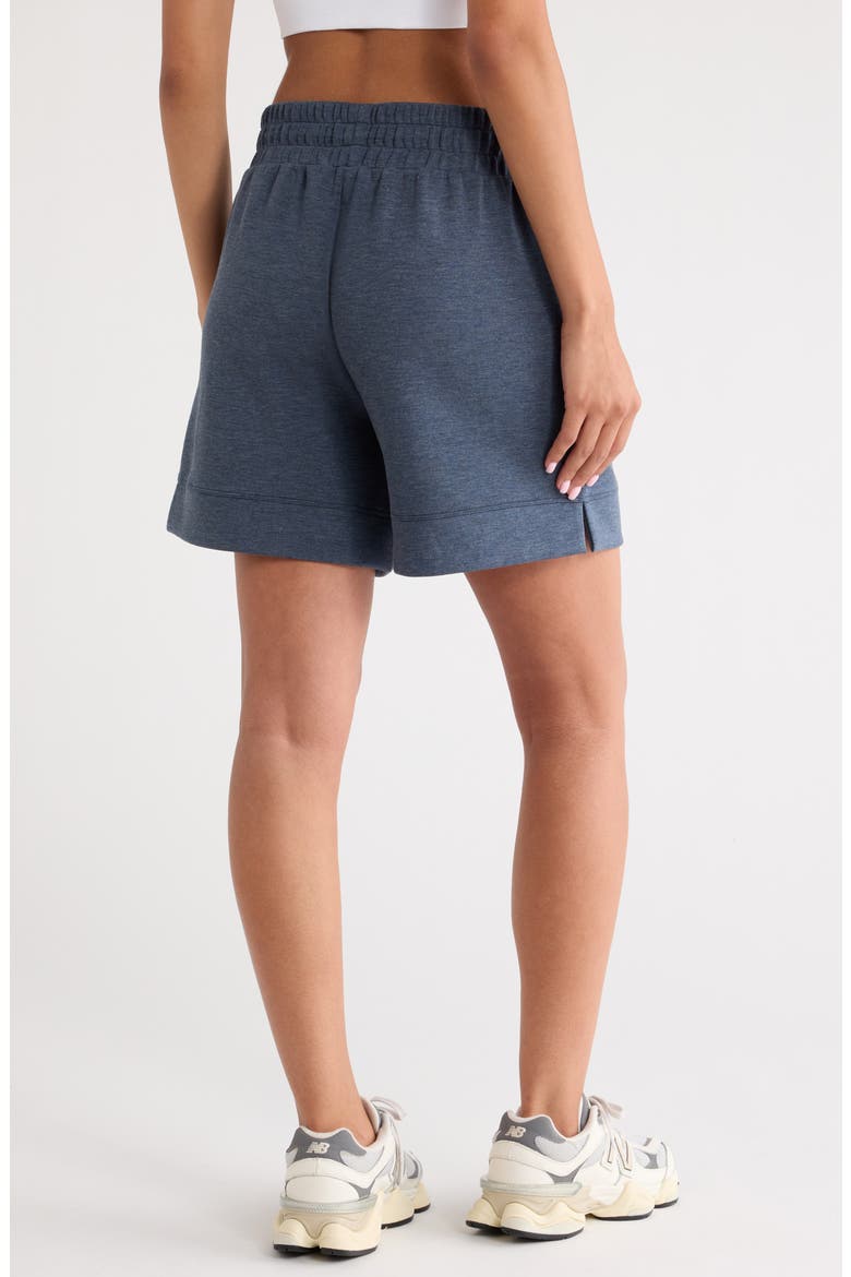 Soft Luxe High Waist Knit Shorts, Alternate, color, NAVY ARMADA HEATHER