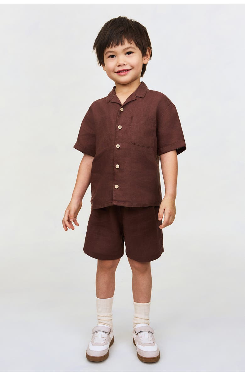 H&M 2-piece linen set, Alternate, color, Brown